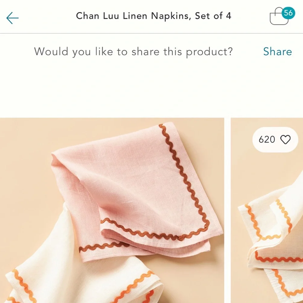 Chan Luu Linen napkins set of 4